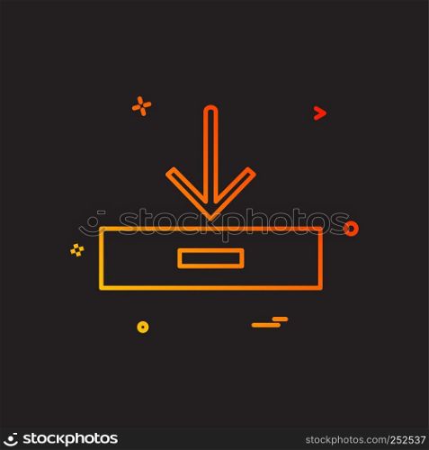 Downloading icon design vector