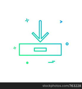 Downloading icon design vector