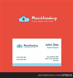 Downloading logo Design with business card template. Elegant corporate identity. - Vector