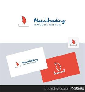 Downloading vector logotype with business card template. Elegant corporate identity. - Vector