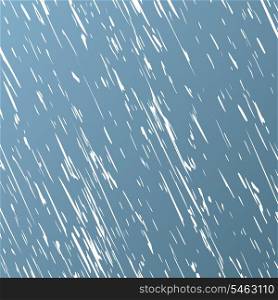 Downpour. Strong rain in the grey sky. A vector illustration