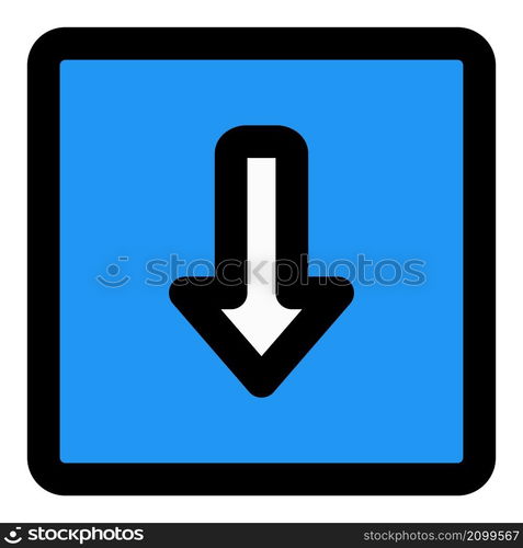 Downward direction arrow for a hospital navigation layout