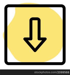Downward direction arrow for a hospital navigation layout