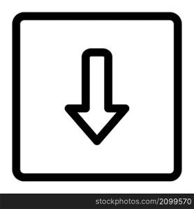 Downward direction arrow for a hospital navigation layout