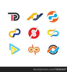dp letter icon illustration vector design