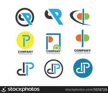 dp letter logo icon illustration vector design