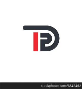 DP or IDP letter icon illustration vector concept design