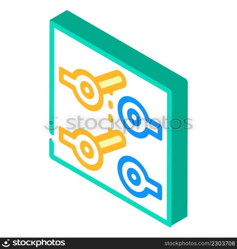 dpdt electronic device isometric icon vector. dpdt electronic device sign. isolated symbol illustration. dpdt electronic device isometric icon vector illustration