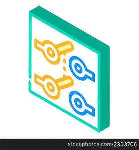 dpdt electronic device isometric icon vector. dpdt electronic device sign. isolated symbol illustration. dpdt electronic device isometric icon vector illustration