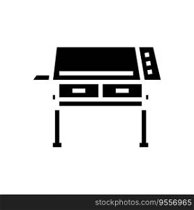 drafting table architectural drafter glyph icon vector. drafting table architectural drafter sign. isolated symbol illustration. drafting table architectural drafter glyph icon vector illustration