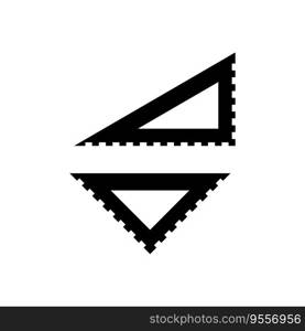 drafting triangle architectural drafter glyph icon vector. drafting triangle architectural drafter sign. isolated symbol illustration. drafting triangle architectural drafter glyph icon vector illustration