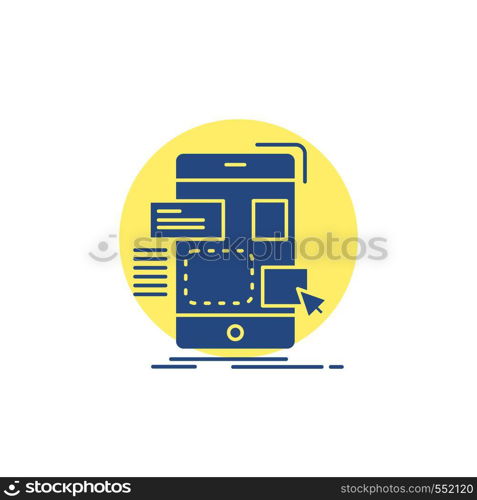 drag, mobile, design, ui, ux Glyph Icon.. Vector EPS10 Abstract Template background