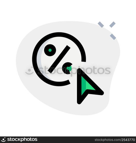Dragging cursor pointer over the discount section.
