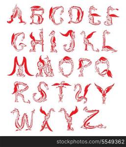 dragon alphabet, fantasy dragon font&#xA;
