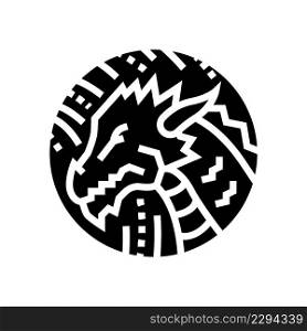 dragon chinese horoscope animal glyph icon vector. dragon chinese horoscope animal sign. isolated contour symbol black illustration. dragon chinese horoscope animal glyph icon vector illustration