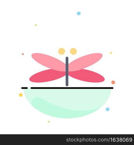 Dragon, Dragonfly, Dragons, Fly, Spring Abstract Flat Color Icon Template