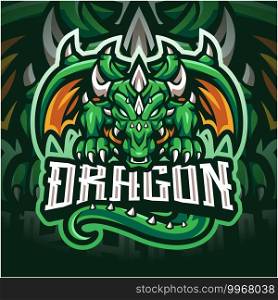 Dragon esport mascot logo design