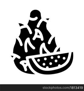 dragon fruit glyph icon vector. dragon fruit sign. isolated contour symbol black illustration. dragon fruit glyph icon vector illustration