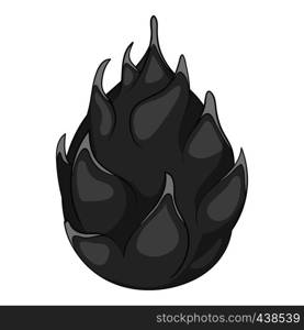 Dragon fruit icon in monochrome style isolated on white background vector illustration. Dragon fruit icon monochrome