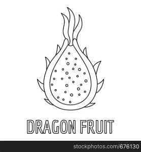 Dragon fruit icon. Outline illustration of dragon fruit vector icon for web. Dragon fruit icon, outline style.