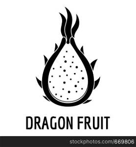 Dragon fruit icon. Simple illustration of dragon fruit vector icon for web. Dragon fruit icon, simple style.
