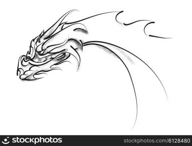 dragon head isolated on a white background