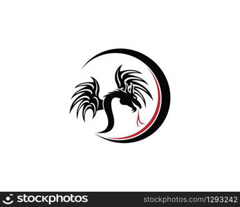 Dragon head logo design vector illustration