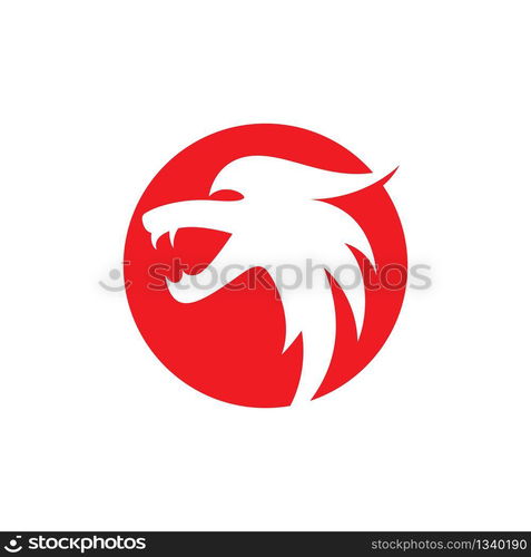 Dragon head symbol illustration design