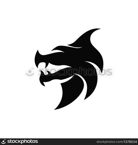 Dragon head vector image logo