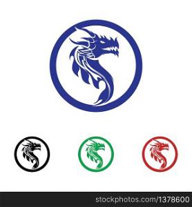 Dragon head vector image logo