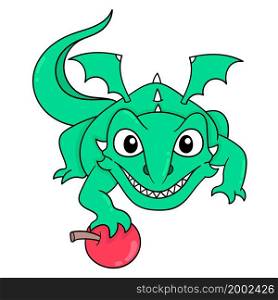 dragon holding fruit