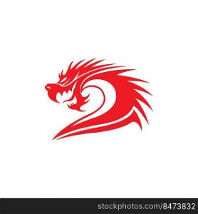 dragon icon logo vector design template
