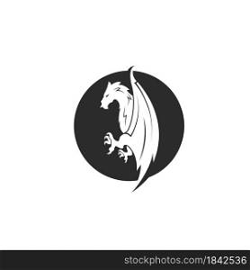 Dragon icon template vector illustration design
