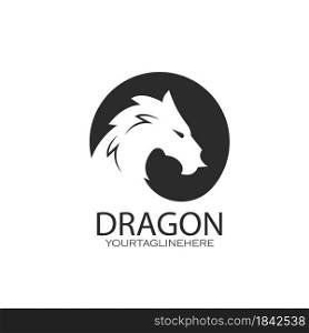 Dragon icon template vector illustration design