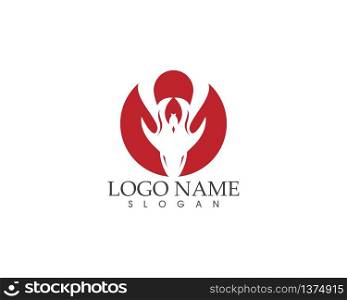 Dragon logo template vector