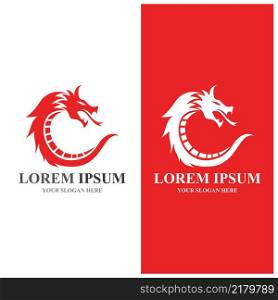 dragon logo template vector illustration 