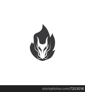 Dragon logo template vector illustration