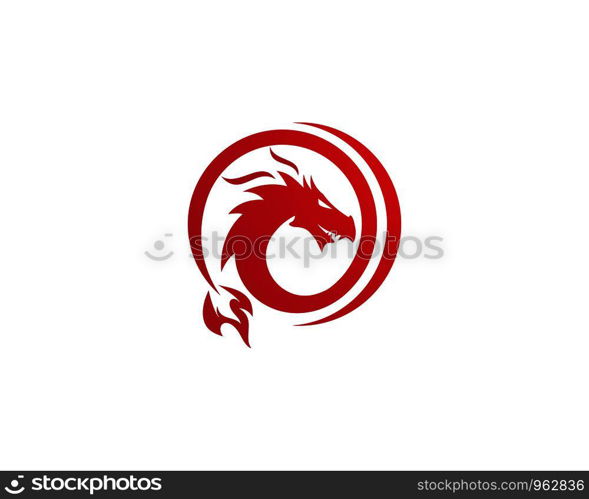 Dragon logo template vector illustration