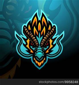 Dragon mascot esport logo design 