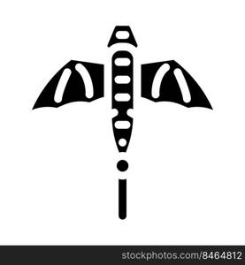 dragon shape kite glyph icon vector. dragon shape kite sign. isolated symbol illustration. dragon shape kite glyph icon vector illustration