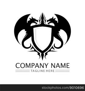 Dragon vector animals icon illustration design logo template