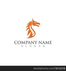 Dragon vector icon illustration design logo template