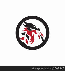 Dragon vector icon illustration design logo template