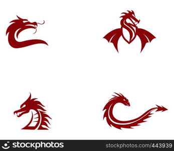 Dragon vector icon illustration design logo template