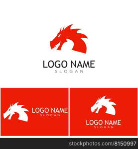 Dragon vector icon illustration design logo template