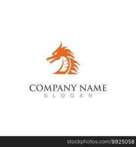 Dragon vector icon illustration design logo template