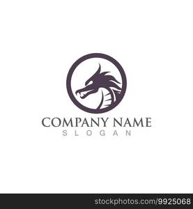 Dragon vector icon illustration design logo template