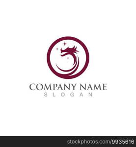 Dragon vector icon illustration design logo template