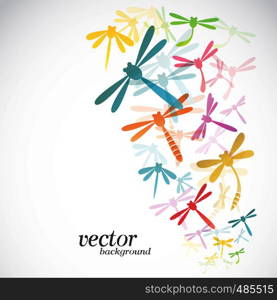 Dragonfly design on white background - Vector Illustration