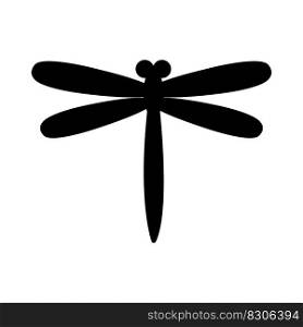 dragonfly icon logo vector design template 